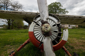 Small abandoned plane in Serbia