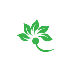 Leaf and Shutter Lens Aperture for Nature Photographer logo design inspiration