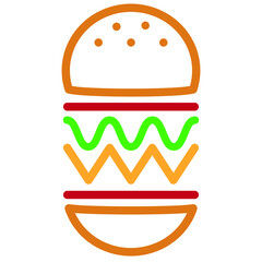 Simple burger logo vector design