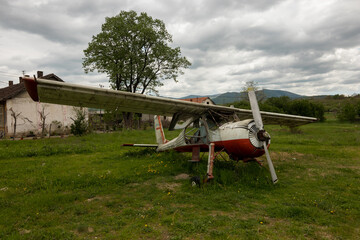 Small abandoned plane in Serbia