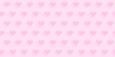 Vector pastel pink color background pattern heart love symbol
