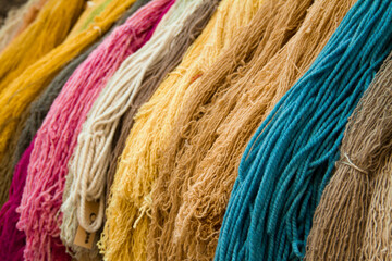 wool of different shapes; types and colors