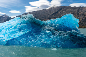 Blue iceberg from Upsala glacier