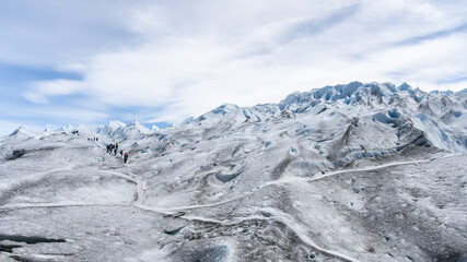 Trekking group on the Perito Moreno glacier