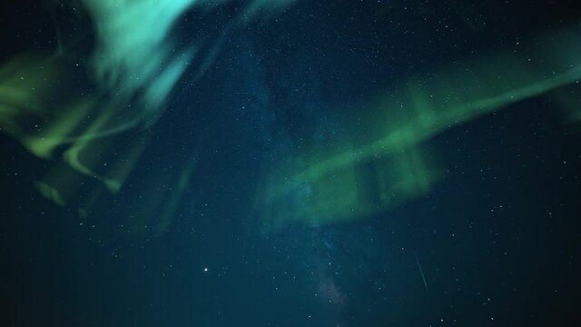 Aurora Solar Storm Summer Milky Way Galaxy Time Lapse Perseid Meteor Shower 02