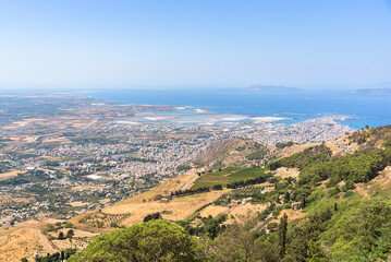 Fototapeta na wymiar Aerial view of Trapani on Sicily