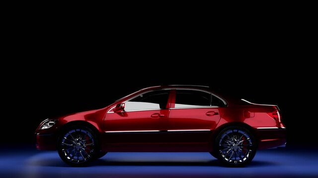 3d visualization of a red car
