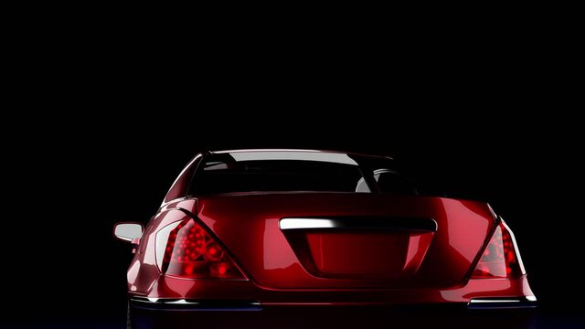 3d visualization of a red car
