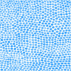 Watercolour blue spots pattern background