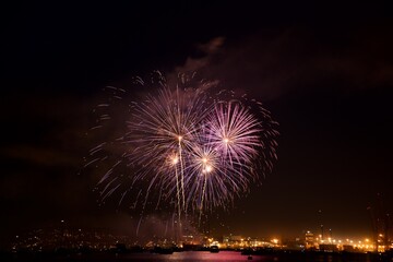 fireworks over the river