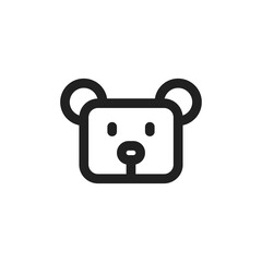 outline mouse head animal. Mouse head icon vector isolated On White Background