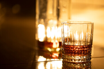 glass of whiskey. Glass whiskey. Alcohol. Background. 