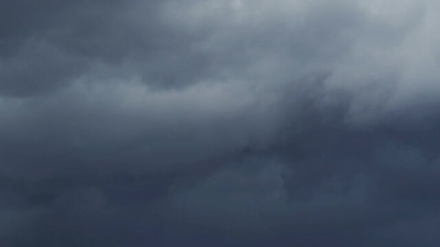 dark storm rain clouds of powerful cyclone time lapse