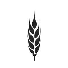 wheat spikelet icon. crops and agricultural symbol. isolated vector image