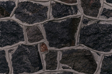 Part of stone wall for background or texture.Old castle stone wall texture background.
