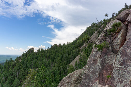 Flatirons As Seen From The End Of The Royal Arch Trail