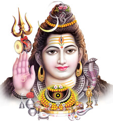 Hindu God Shiva Digital Painting