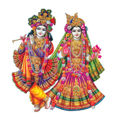 Indian God Radhakrishna, Indian Mythological Image of Radhakrishna.