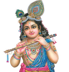 Indian God Lord Krishna High Resolution Illustration