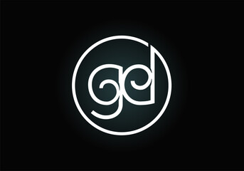 Initial GD Letter Logo With Creative Modern Business Typography Vector Template. Creative Abstract  Monogram Letter GD