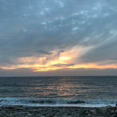sunset over the sea