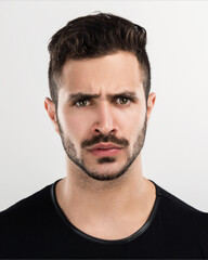 Fototapeta premium Young man with a angry expression