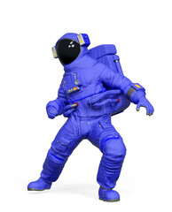 astronaut is trying to stop