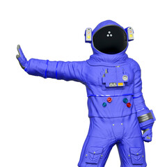 astronaut is saying stop there