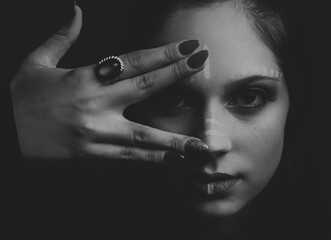 Obraz premium beautiful woman with painted face