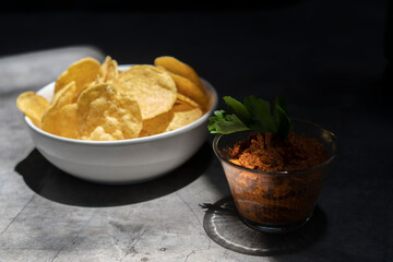 Bell Pepper Dip with Chips
