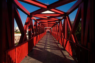 red corridor in the city