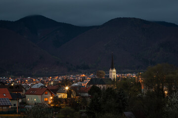 Fototapeta na wymiar Church in the town of Vrutky, Slovakia.