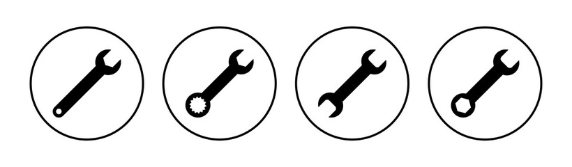 Wrench icon set. repair icon vector. tools icon vector