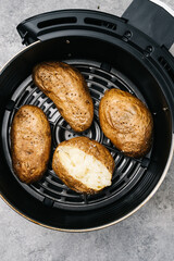 Air fryer baked potatoes after cooking