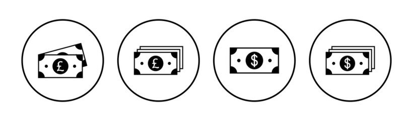 Money icon set. Money vector icon.
