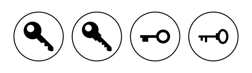 Key icon set. Key vector icon. Key symbol
