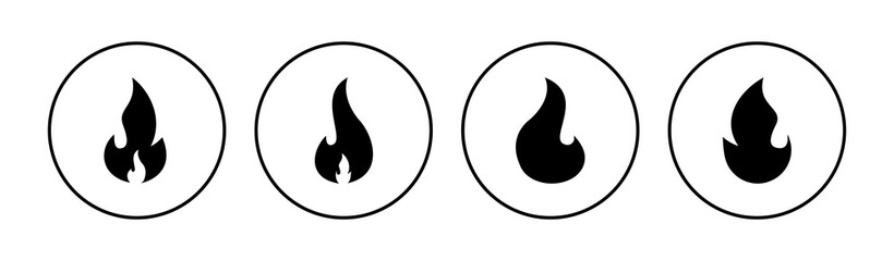 Fire icon set. fire vector icon