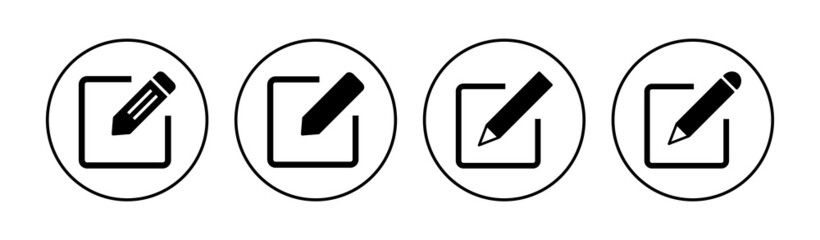 Edit icon set. edit document icon. edit text icon. pencil. sign up