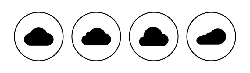 Cloud icon set. cloud vector icon