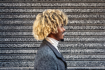 Handsome and smart afro man