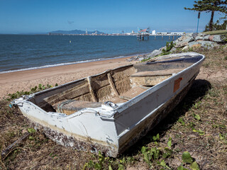 boat on the beach the strand Townsville 
