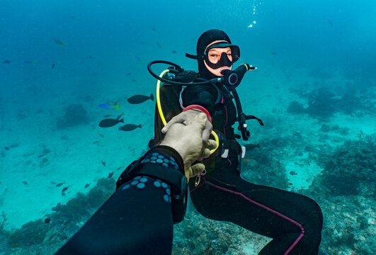 follow me underwater shot in Raja Ampat