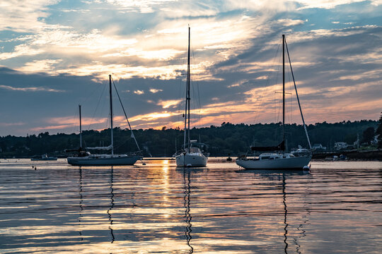 Sunset in Boothbay Harbor, Maine