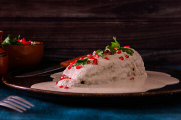 typical dish of puebla Mexico, chile en nogada