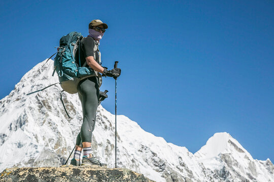 Woman mountaineer in the Everest Region