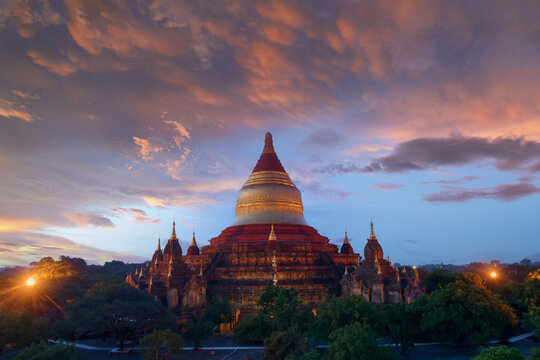 Pagodas and temples of Bagan, in Myanmar, formerly Burma, a world heri