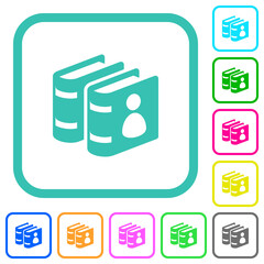 User guide books vivid colored flat icons