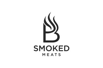 Obraz premium Letter B for Smoky restaurant logo design inspiration