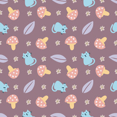 Beautiful pattern with icons and design elements