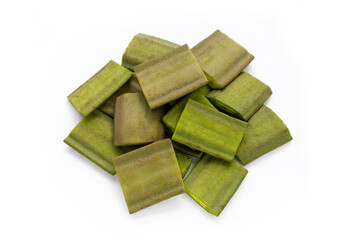 Fruit of Broken Bone tree on white background.